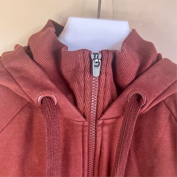 Athleta Triumph Women's Rust Color Zip-Up Hoodie Jacket Size Large Athleisure - Picture 2 of 7